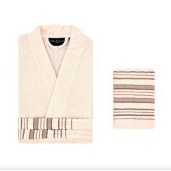 Комплект за баня Nautica Home от 100% памук с халат размер S/M и хавлия за лице